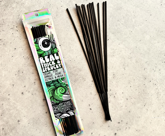 Real, Thick & Sprucey | Charcoal Incense Sticks